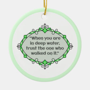 Vrede in diepe wateren keramisch ornament