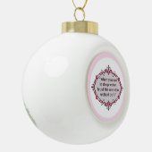 Vrede in diepe wateren keramische bal ornament (Links)