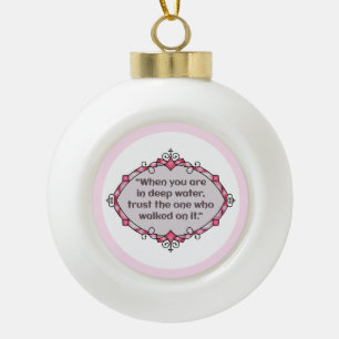 Vrede in diepe wateren keramische bal ornament