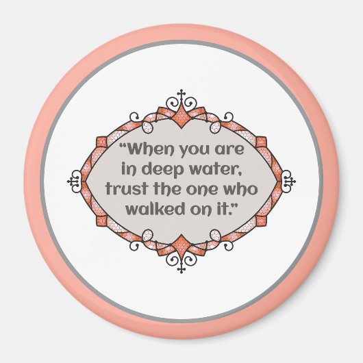 Vrede in diepe wateren magneet (Voorkant)