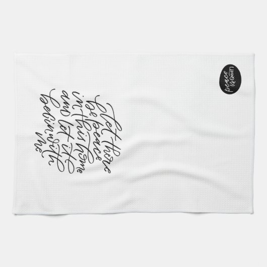 Vrede in dit huis theedoek (Horizontaal)