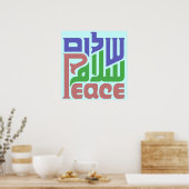 Vrede in drie talen poster (Keuken)