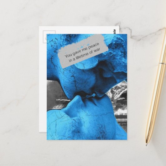 Vrede in een Leven van Oorlog Collage Briefkaart (Voorkant / Achterkant in situ)