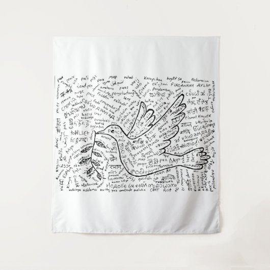 Vrede in elke taal wandkleed (Voorkant)