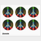 Vrede in Ethiopië Ronde Sticker (Vel)