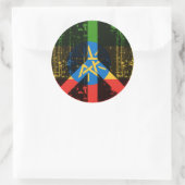 Vrede in Ethiopië Ronde Sticker (Tas)