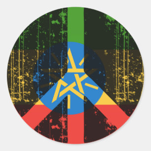 Vrede in Ethiopië Ronde Sticker