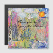 Vrede in haar sol Whimsical Art Magnetic Card (Voorkant / Achterkant)
