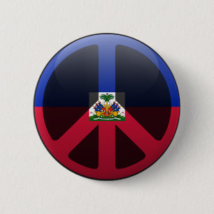 Vrede in Haïti Ronde Button 5,7 Cm