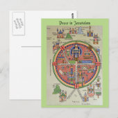 Vrede in het briefkaart Jeruzalem (Voorkant / Achterkant)