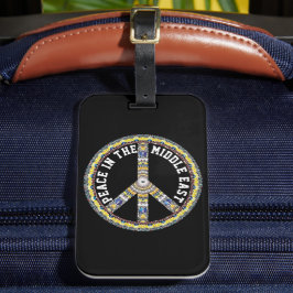 VREDE IN HET MIDDEN-OOSTEN - GEOMETRISCHE VLINDER BAGAGELABEL