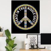 VREDE IN HET MIDDEN-OOSTEN - GEOMETRISCHE VLINDER POSTER (Thuiskantoor)