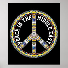 VREDE IN HET MIDDEN-OOSTEN - GEOMETRISCHE VLINDER POSTER