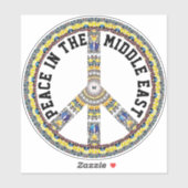 VREDE IN HET MIDDEN-OOSTEN - GEOMETRISCHE VLINDER STICKER (Vel)