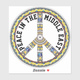 VREDE IN HET MIDDEN-OOSTEN - GEOMETRISCHE VLINDER STICKER