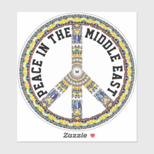 VREDE IN HET MIDDEN-OOSTEN - GEOMETRISCHE VLINDER STICKER