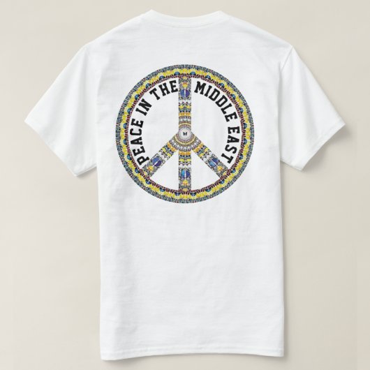 VREDE IN HET MIDDEN-OOSTEN - GEOMETRISCHE VLINDER T-SHIRT (Design achterkant)