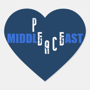 Vrede in het Midden-Oosten Hart Sticker