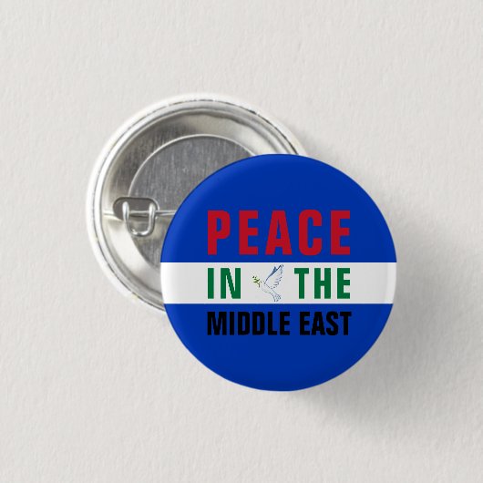 Vrede in het Midden-Oosten Ronde Button 3,2 Cm (Voorkant /achterkant)