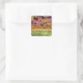Vrede in het Storm - Violet en Amber Tranquility Vierkante Sticker (Tas)