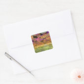 Vrede in het Storm - Violet en Amber Tranquility Vierkante Sticker (Envelop)