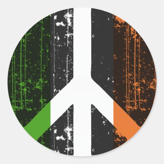 vrede in Ierland Ronde Sticker (Voorkant)