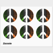 vrede in Ierland Ronde Sticker (Vel)
