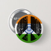 Vrede in India Ronde Button 5,7 Cm (Voorkant /achterkant)