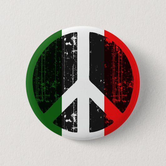 vrede in Italië Ronde Button 5,7 Cm (Voorkant)