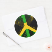 Vrede in Jamaica Ronde Sticker (Envelop)