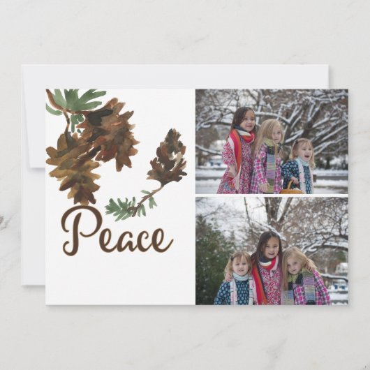 Vrede in Kerstmis van de Natuur Vakantie 2 de Feestdagenkaart (Voorkant)