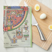 Vrede in keukenhanddoek Jeruzalem (Quarter Fold)