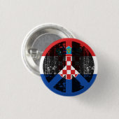 vrede in Kroatië Ronde Button 3,2 Cm (Voorkant /achterkant)