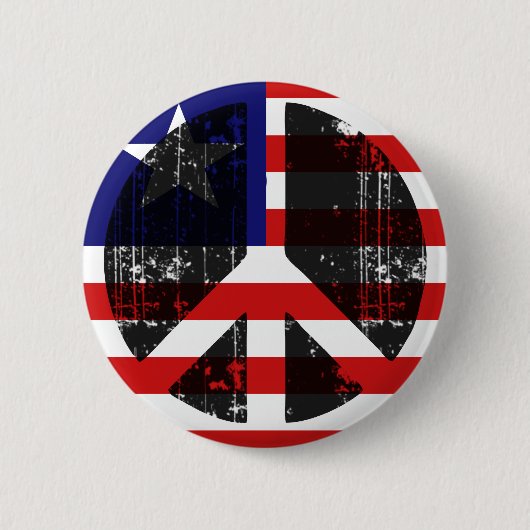 vrede in Liberia Ronde Button 5,7 Cm (Voorkant)