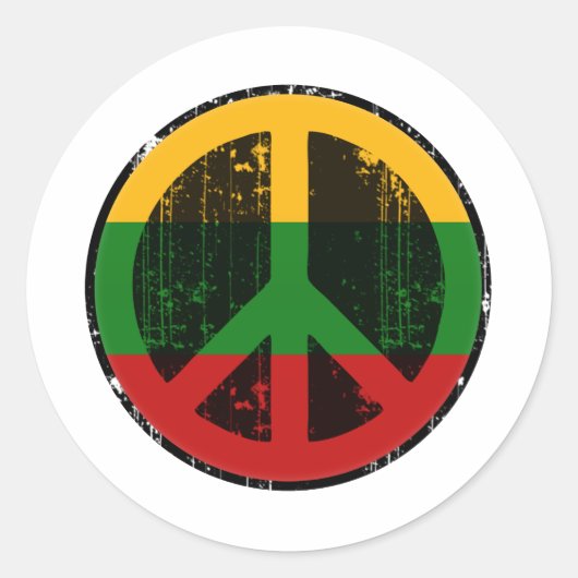 Vrede in Litouwen Ronde Sticker (Voorkant)
