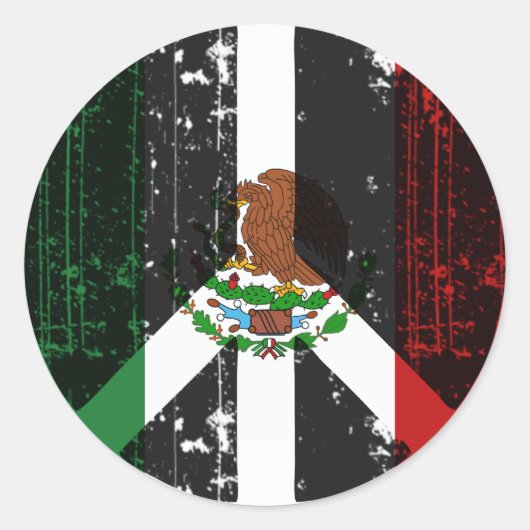 Vrede in Mexico Ronde Sticker (Voorkant)