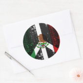 Vrede in Mexico Ronde Sticker (Envelop)