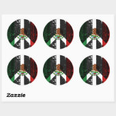 Vrede in Mexico Ronde Sticker (Vel)