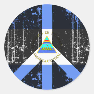 vrede in nicaragua ronde sticker