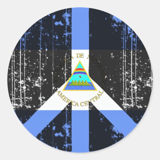 vrede in nicaragua ronde sticker (Voorkant)