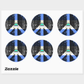 vrede in nicaragua ronde sticker (Vel)