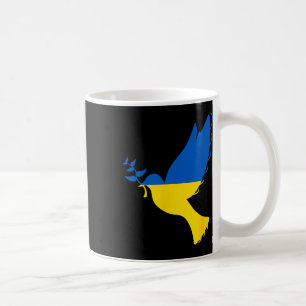 Vrede in Oekraïense Duif. Sta met Oekraïne. Steun Koffiemok