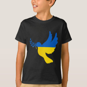 Vrede in Oekraïense Duif. Sta met Oekraïne. Vrijhe T-shirt