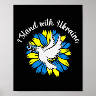 Vrede In Oekraïne Duif Zonnebloem Oekraïne Poster