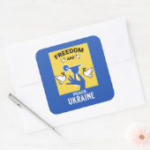 vrede in oekraïne - liefde en steun vierkante sticker (Envelop)