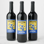 vrede in oekraïne - liefde en steun wijn etiket (Flessen)