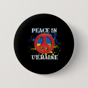 Vrede in Oekraïne Ronde Button 5,7 Cm