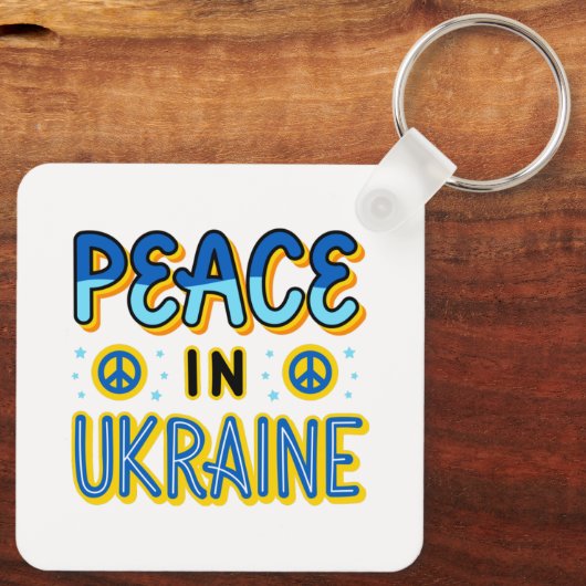 Vrede in Oekraïne Sleutelhanger (Achterkant)