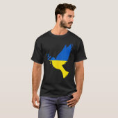 Vrede in Oekraïne. Sta bij Oekraïne. Ondersteuning T-shirt (Voorkant volledig)