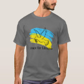 Vrede in Oekraïne. Sta bij Oekraïne. Ondersteuning T-shirt (Voorkant)